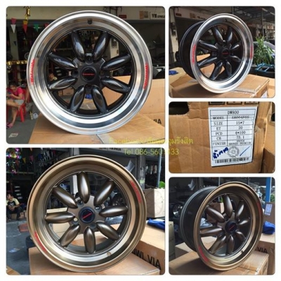 ล้อใหม่15 Watanabe 4รู100 มี2สี ล้อเปล่ากว้าง7 ออฟ20 ล้อเปล่า ชุดละ 9,500 ฿.