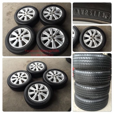 ขายล้อ 15 Toyota Vios-Yaris กว้าง7" 4รู100 ล้อเดิมๆ สวย ยาง ปี13 Dunlop 185-60-15 ดอกยางเยอะ ม ใช้ได้อีกนาน ราคา 5,900฿