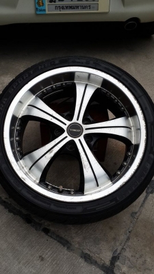 แม็กแท้ญี่ปุ่นขอบ 18 พร้อมยาง ดอกเยอะ 5 รู สภาพสวย