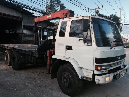 10ล้อติดเครน 4.5ตัน 195แรง..ISUZU จัมโบ้ คัสซีใหญ่ วางหัวร็อกหัวนอก เบรคทิฟฟี่ ลงเล่มพร้อม...