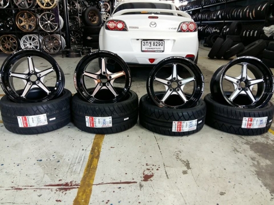 ขายล้อ BILLET ขอบ18 หน้า9.5 หลัง10.5 5H114.3 พร้อมยาง KUMHO KU36