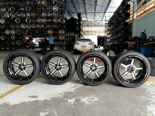 ขายล้อ BILLET ขอบ18 หน้า9.5 หลัง10.5 5H114.3 พร้อมยาง KUMHO KU36