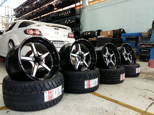 ขายล้อ BILLET ขอบ18 หน้า9.5 หลัง10.5 5H114.3 พร้อมยาง KUMHO KU36