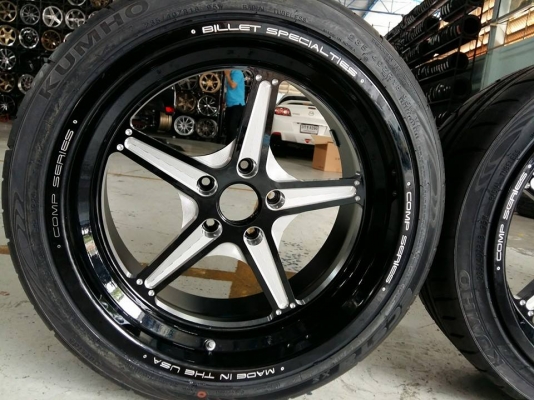 ขายล้อ BILLET ขอบ18 หน้า9.5 หลัง10.5 5H114.3 พร้อมยาง KUMHO KU36