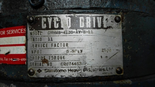 Sale>>มอเตอร์เกียร์ Sumitomo Cyclo Drive 7.5 HP. ไฟ 380 V. อัตราทด 1:11 วิ่งเงียบ โทร 089-2499-123 นครปฐม