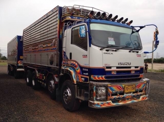 ขาย ISUZU 360 พ่วงแม่ลูก กระบะเนียมคอกเกษตรดั๊ม รถปี 55