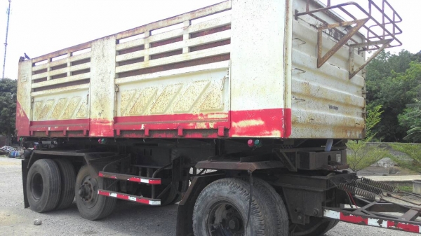 ขายรถบรรทุก 22 ล้อพ่วงแม่ลูกดัมพ์ ISUZU DECA 320 แรงม้าปี 2551 ลูกพ่วงสามมิตร 3 เพลาปี 2551 ราคา 1950000