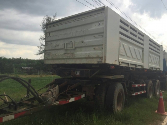 ขายรถบรรทุก 22 ล้อพ่วงแม่ลูกดัมพ์ ISUZU DECA 320 แรงม้าปี 2551 ลูกพ่วงสามมิตร 3 เพลาปี 2551 ราคา 1950000