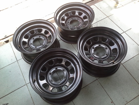 ล้อกะทะลาย Rock 6/139 ขอบ16*8 ET-25 สวยๆ 1ชุด