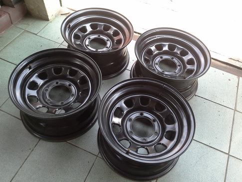 ล้อกะทะลาย Rock 6/139 ขอบ16*8 ET-25 สวยๆ 1ชุด