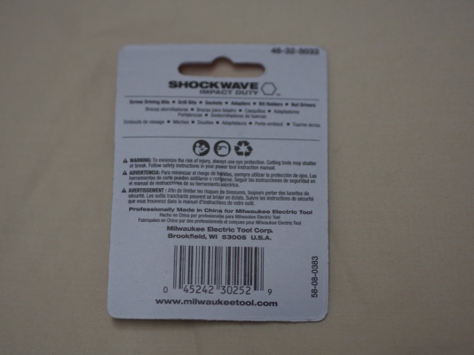 Milwaukee Shockwave Socket Adapter Set (48-32-5033) 1/4" 3/8" 1/2" Milwaukee Shockwave Socket Adapter Set (48-32-5033) 1/4" 3/8" 1/2"