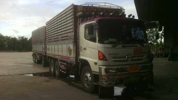 ขายรถบรรทุก 22 ล้อพ่วงแม่ลูกดัมพ์มิเนียมคอกเกษตร HINO MEGA 344 แรงม้าปี 2554 ลูกพ่วงอู่ ซีทีทรัค 3 เพลา ราคา 2650000