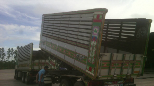 ขายรถบรรทุก 22 ล้อพ่วงแม่ลูกดัมพ์มิเนียมคอกเกษตร HINO MEGA 344 แรงม้าปี 2554 ลูกพ่วงอู่ ซีทีทรัค 3 เพลา ราคา 2650000