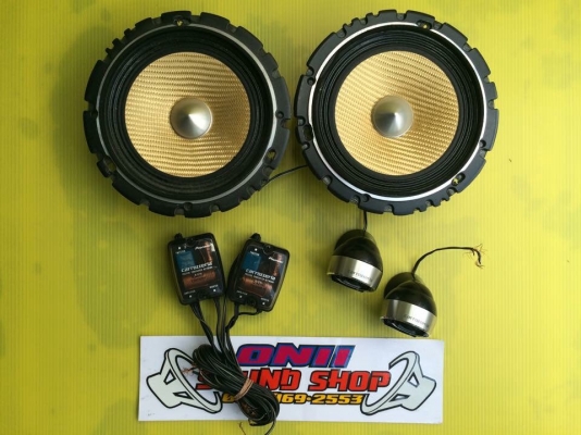 ชุดลำโพงแยกชิ้น Pioneer Carrozzeria รุ่น TS-C016A ลำโพงแยกชิ้น 2 ทาง ขนาด 6" กรวยเคฟล่าห์เหลือง