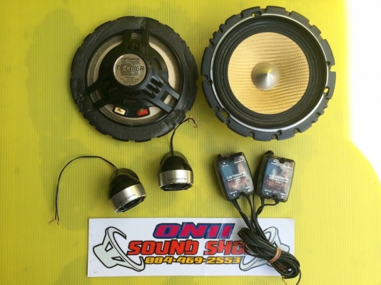 ชุดลำโพงแยกชิ้น Pioneer Carrozzeria รุ่น TS-C016A ลำโพงแยกชิ้น 2 ทาง ขนาด 6" กรวยเคฟล่าห์เหลือง