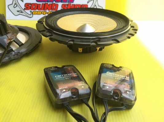 ชุดลำโพงแยกชิ้น Pioneer Carrozzeria รุ่น TS-C016A ลำโพงแยกชิ้น 2 ทาง ขนาด 6" กรวยเคฟล่าห์เหลือง