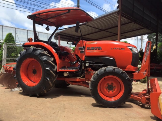 ขายรถไถ Kubota L4708(4WD) พร้อมใบมีดและผานบุกเบิกช้างDP224F รถชั่วโมงน้อยพร้อมใช้งาน