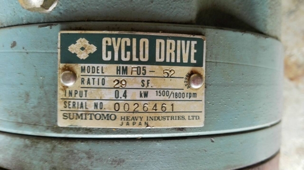 ********ขายแล้วครับ!!******** มอเตอร์เกียร์ Sumitomo Cyclo Drive 0.5 HP.ไฟ 380 v. มีเบรคในตัว อัตราทด 1:29 สภาพสวย วิ่งเงียบ มี 2 ตัว โทร 089-2499-123