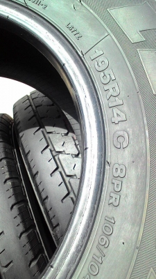 195R14 BRIDGESTONE LEO 677 ชุด 4 เส้น tel.081-427-3941