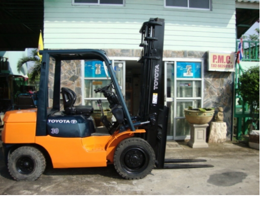 +++ ขายโฟล์คลิฟท์  TOYOTA 7FD30  ขนาด  3  ตัน  เครื่องยนต์ดีเซล  เสา  4  เมตร  เกียร์ออโตเมติค  ยางตันใหม่ครับ