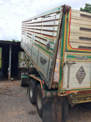 ขาย HINO MEGA 320 พ่วงแม่ลูก กระบะเนียมดั๊ม รถปี 50 ( มี 2 พ่วง )