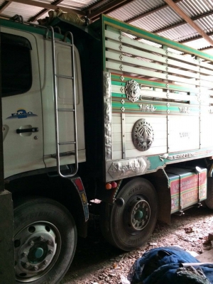 ขาย HINO MEGA 320 พ่วงแม่ลูก กระบะเนียมดั๊ม รถปี 50 ( มี 2 พ่วง )