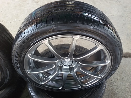 ขายล้อ ADVAN RS ขอบ17 5รู114 OFF35ยาง215/45/17 ปี 15 4 ล้อ