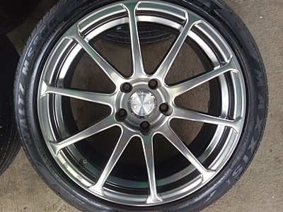 ขายล้อ ADVAN RS ขอบ17 5รู114 OFF35ยาง215/45/17 ปี 15 4 ล้อ