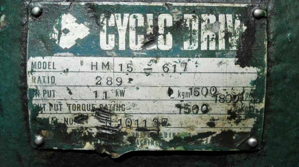 Sale>>มอเตอร์เกียร์ Sumitomo Cyclo Drive 15 HP. ไฟ 380 V. อัตราทด 1:289 ทดหนัก!! โทร 089-2499-123 นครปฐม