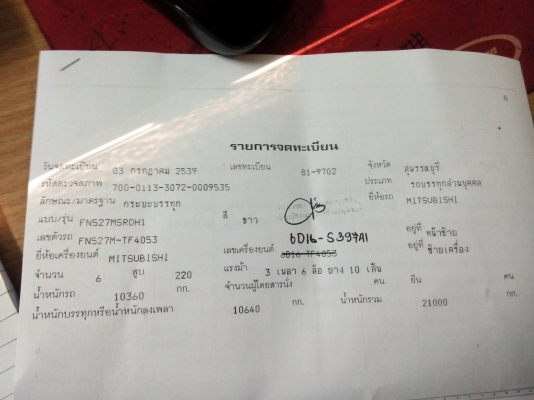 ขายรถบรรทุก 18 ล้อพ่วงแม่ลูกดัมพ์ MITSUBICHI FN527TF 220 แรงม้า ลูกพ่วง 2 เพลา ราคา 1150000