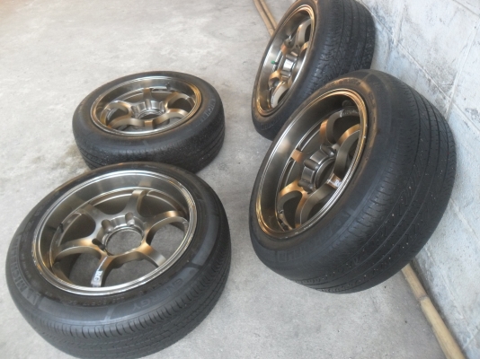 ล้อแม็ก 17นิ้ว 6รู RGD หน้า8 หลัง9 พร้อมยาง สวยๆ 4 ล้อ ลดราคาเหลือ 8500 บาท