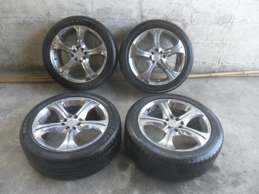 ล้อแม็ก17นิ้ว 4รู100/114 พร้อมยาง สวยๆ 4 ล้อ ลดราคาเหลือ 4900 บาท