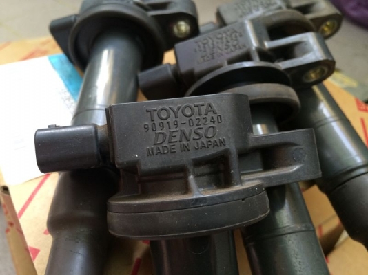 คอยล์จุดระเบิด toyota วีออส &amp; ยารีส ของ DENSO แท้ MADE IN JAPAN ถอดจากรถ มี4ชิ้น