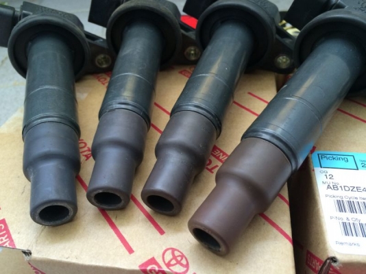 คอยล์จุดระเบิด toyota วีออส &amp; ยารีส ของ DENSO แท้ MADE IN JAPAN ถอดจากรถ มี4ชิ้น