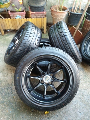 ล้อ ce28 ขอบ 15 4รู 100 พร้อมยาง 195 50 15 ปี 14 ชุดล่ะ 10,500