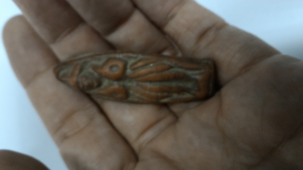 เทพสาริกาคู่ เนื้อดินเผา เก่ามว๊ากๆ มหาสเน่ห์ เมตตา