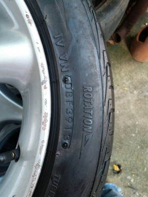 ล้อขอบ 16 4รู 100 พร้อมยาง 205 45 16 bridgestone ปี 13 ชุดล่ะ 4,500