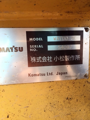 ขายรถตักKOMATSU รุ่น wa 100-3 พร้อมใช้งาน มีเอกสารพร้อม 950,000 ทวีเดช 081-970-1769
