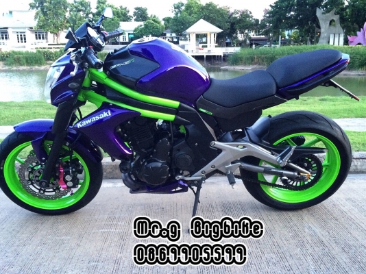 จัดโปรลด 10000 บาท Deep Purple  Er6n แต่งเทพ ล้อโต เบรคใหญ่ ทะเบียนมงคล มือเดียว สี2Kใสสภาพนางฟ้า