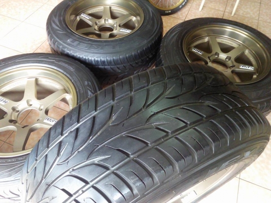 ขายล้อ Te37 18'' 9.5-10.5 ล้อใหม่แกะกล่อง พร้อมยาง 265/60/18 ฟอเคน เจแปน ปี11