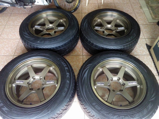 ขายล้อ Te37 18'' 9.5-10.5 ล้อใหม่แกะกล่อง พร้อมยาง 265/60/18 ฟอเคน เจแปน ปี11