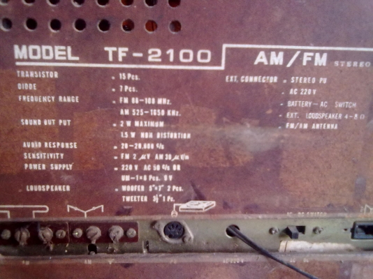 ขายวิทยุ TANIN รุ่น 2100 ขายวิทยุ TANIN รุ่น 2100