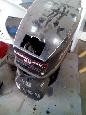 เครื่อดติดท้าย หางสั้น 25 HP ขายตัดไปเลย ตามสภาพประมูลมา