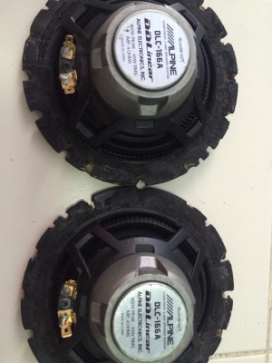 ลำโพงAlpine DDL-166A 6.5นิ้ว 2ทาง 160W กรวยกระดาษ ขอบขยัก โดมแหลมตรงกลาง โครงหล่อ แม่เหล็กนีโน มือ2 ญี่ปุ่น