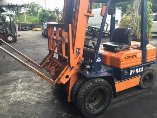 ขาย ฟอล์คลิฟต์ 2.5 ตัน TOYOTA 5FG25 รถเก่านำเข้าจากญี่ปุ่น เสา 3 เมตร ฮิ้งฟอล์ค
