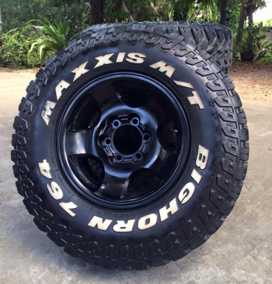 ขายล้อTOYOTA vx80 16x8 off0 พร้อม ยางmaxxis mt 764 265/75/16 ดอกเต็ม