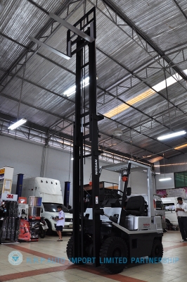 ขายรถโฟล์คลิฟท์มือสอง NISSAN รุ่น H01 ราคา165,000 บาทนำเข้าจากประเทศญี่ปุ่น 100\% ไม่เคยใช้งานในประเทศไทย