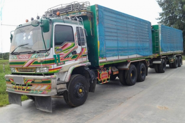 ขาย ISUZU 320 MAXLOND พ่วงแม่ลูก กระบะเนียมคอกเกษตรดั๊ม อู่ ส สหะกิจ