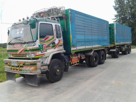 ขาย ISUZU 320 MAXLOND พ่วงแม่ลูก กระบะเนียมคอกเกษตรดั๊ม อู่ ส สหะกิจ