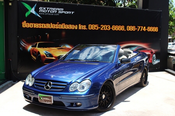 Hot Promotion หลุดจอง ลดทันที 50,000 รถสวยที่สุดสมบูรณ์ที่สุดในรุ่น‼️ . ขาย Banz CLK 200 Convertible ปี2004 รถออกBenz thailand ตัวท็อปสุด Avantgarde สีน้ำเงิน หายากมาก สภาพสวยไร้ที่ติ ชุดแต่ง AMG แท้รอบคัน กระจังหน้าดาวใหญ่ แม็ก 19 ยางใหม่ ท่อ carlsson ออ